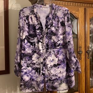 Purple long sleeve blouse